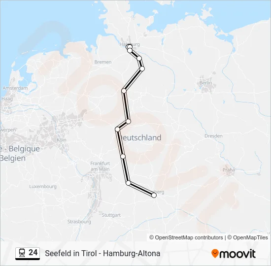 Поезд 24: карта маршрута