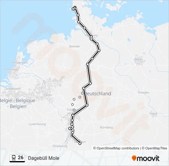 26 Train Line Map