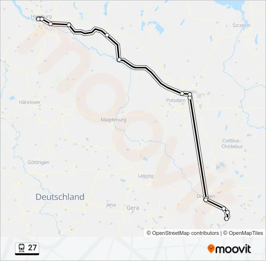 Поезд 27: карта маршрута