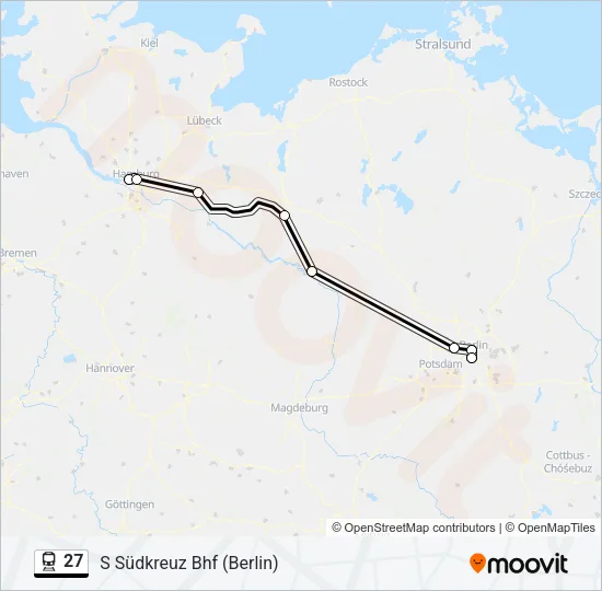 Поезд 27: карта маршрута