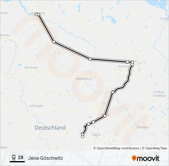 28 Train Line Map