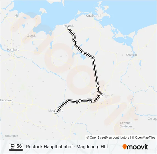 Поезд 56: карта маршрута