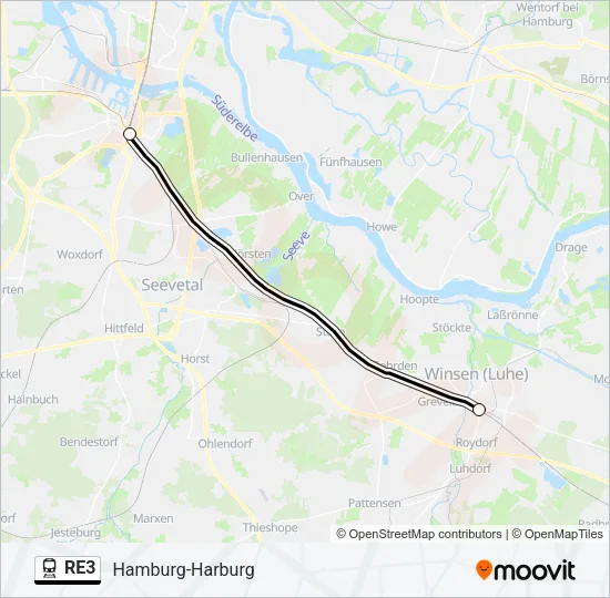 RE3 Train Line Map