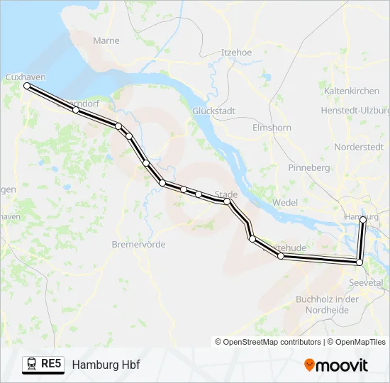RE5 Train Line Map