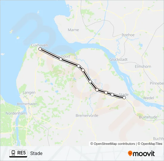 RE5 Train Line Map