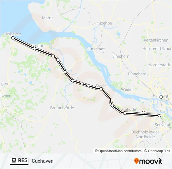 RE5 Train Line Map