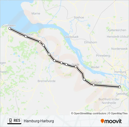 RE5 Train Line Map