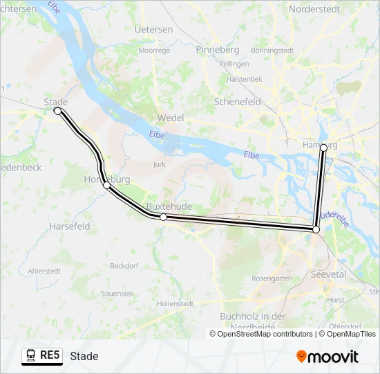 RE5 Train Line Map