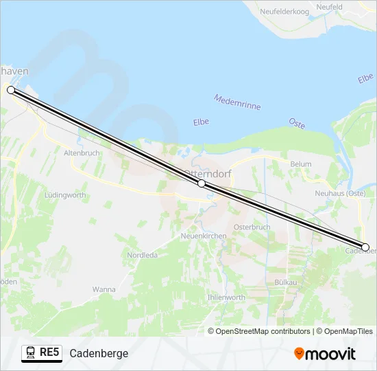 RE5 Train Line Map