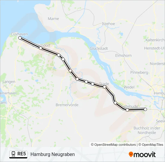 RE5 Train Line Map