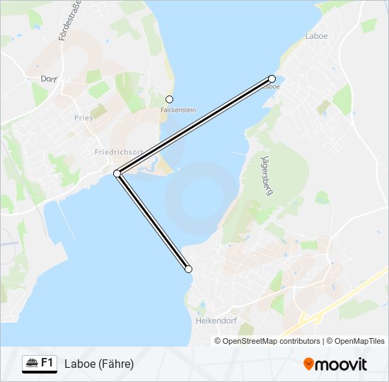 F1 ferry Line Map