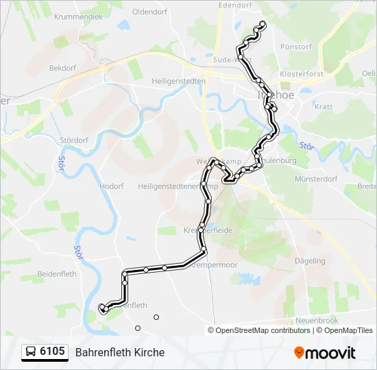 Автобус 6105: карта маршрута