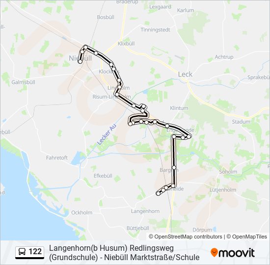 122 bus Line Map