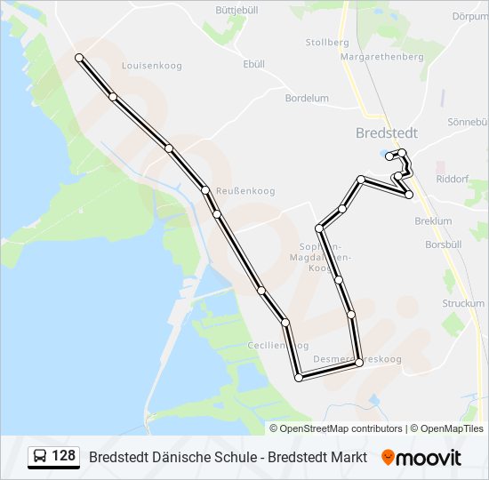 128 bus Line Map