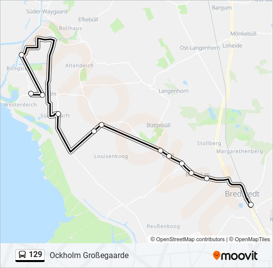 129 bus Line Map