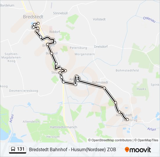 131 bus Line Map