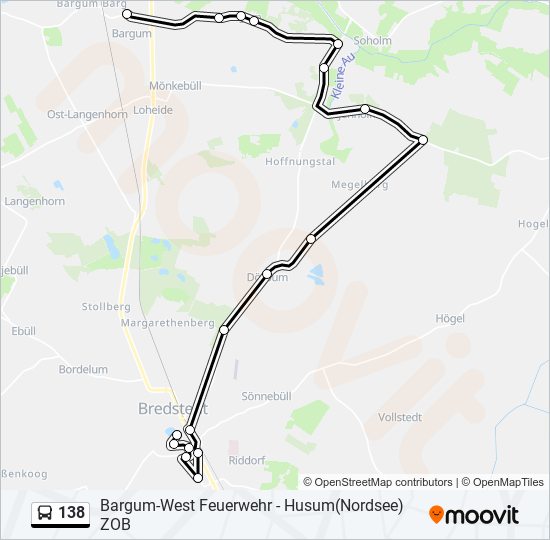 138 bus Line Map