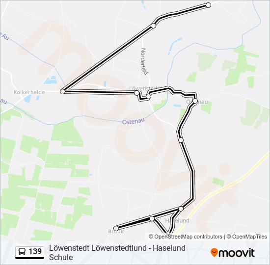 139 bus Line Map