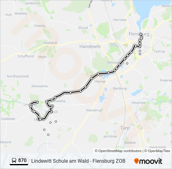 870 bus Line Map