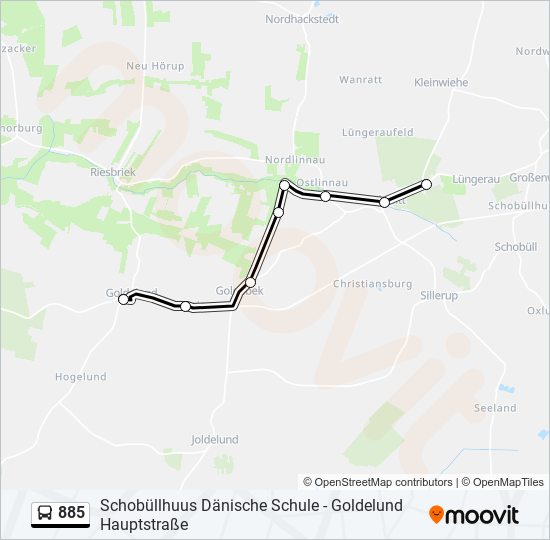 885 bus Line Map