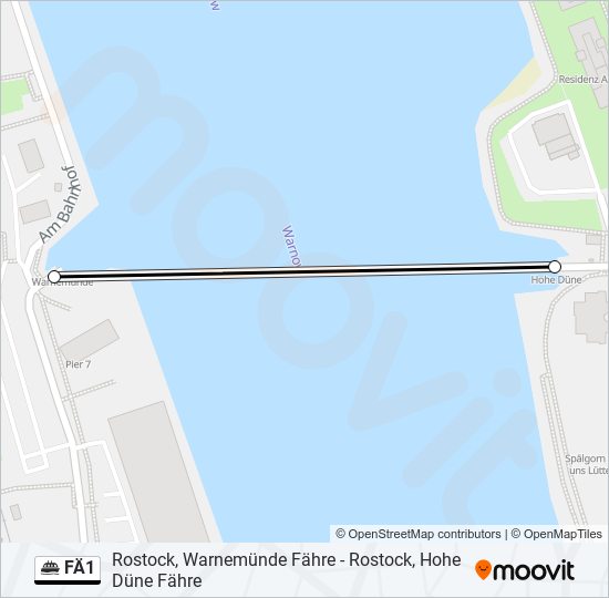 FÄ1 ferry Line Map