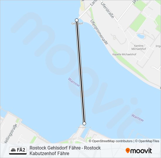 FÄ2 ferry Line Map