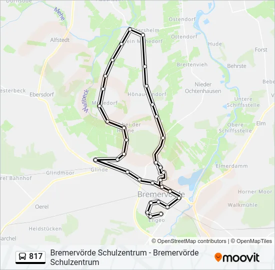 817 Bus Line Map