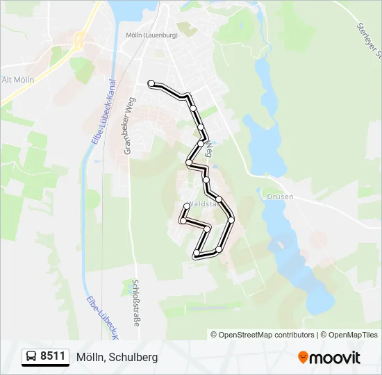 8511 Bus Line Map
