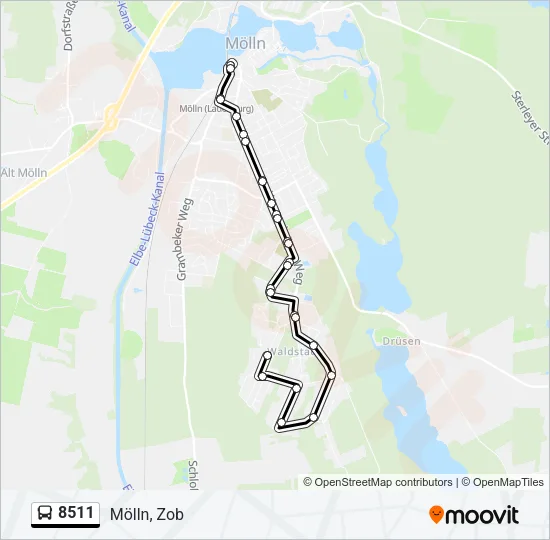 8511 Bus Line Map