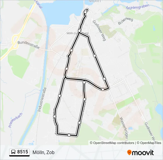 8515 Bus Line Map