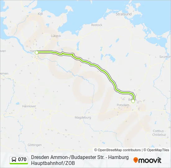 Автобус 070: карта маршрута