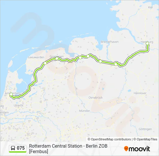 Автобус 075: карта маршрута