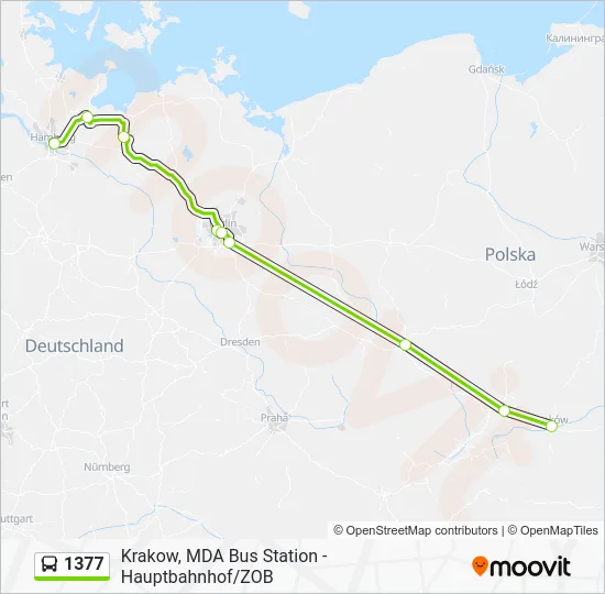 Автобус 1377: карта маршрута