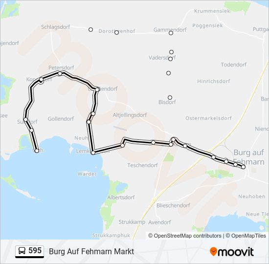 Buslinie 595 Karte