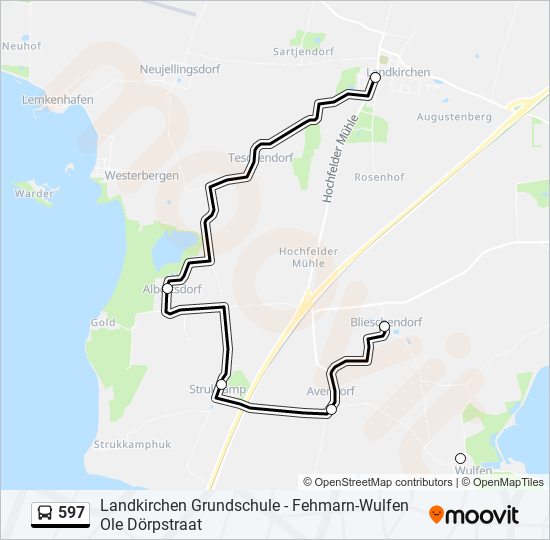 597 bus Line Map