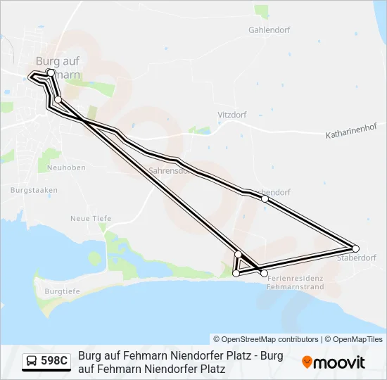 598C Bus Line Map