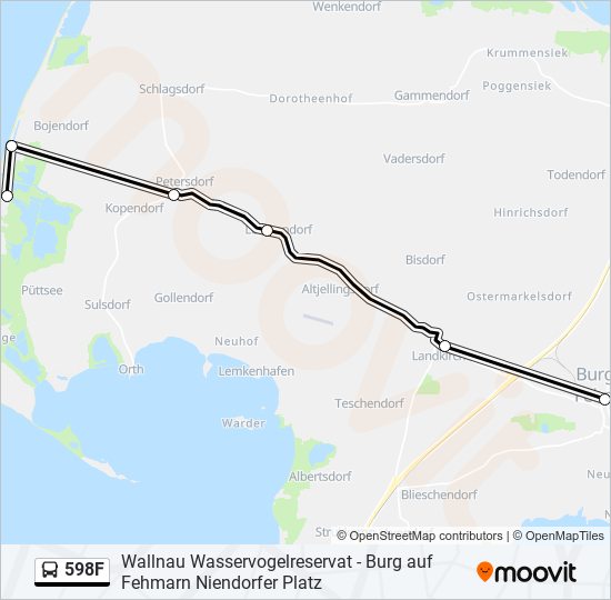 598F bus Line Map