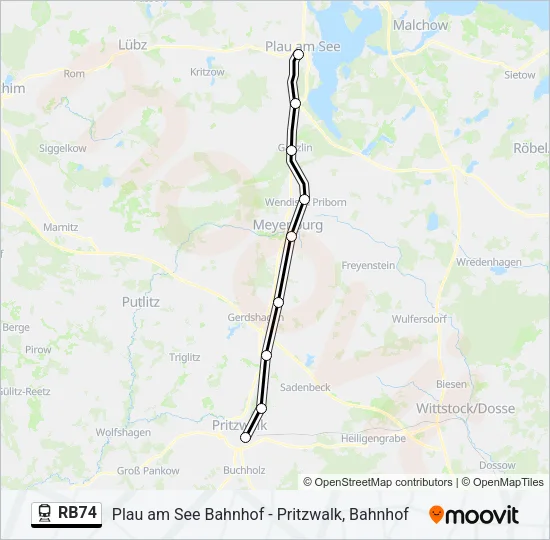 RB74 Train Line Map
