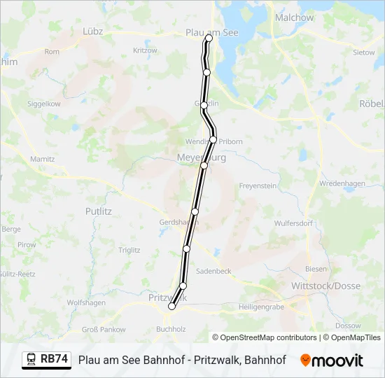 RB74 Train Line Map