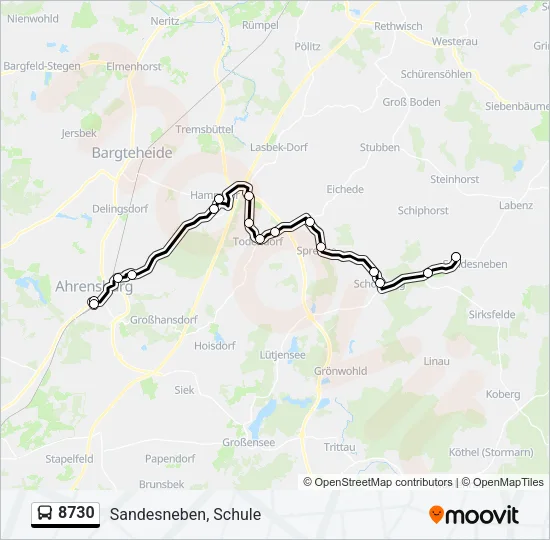 8730 Bus Line Map