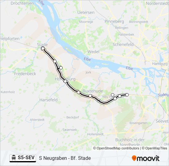 S5-SEV S-Bahn Line Map