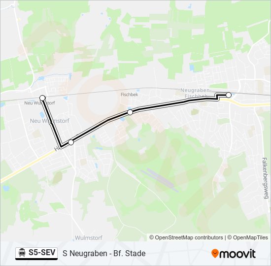 S-Bahn S5-SEV: карта маршрута