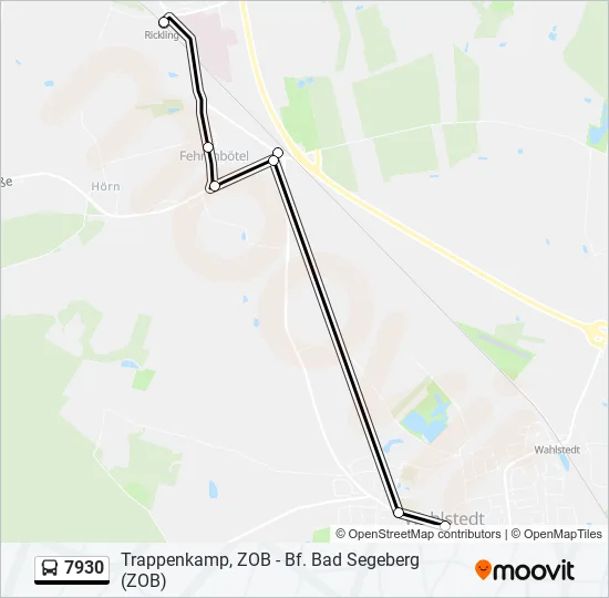 Автобус 7930: карта маршрута