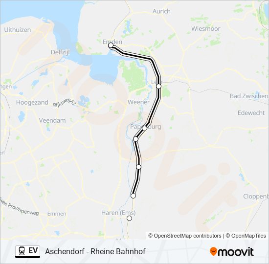 EV train Line Map