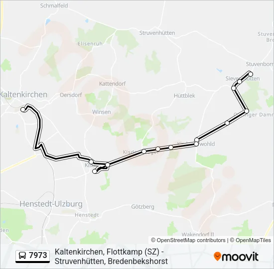 Автобус 7973: карта маршрута