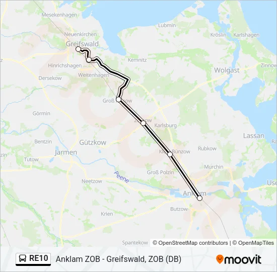 RE10 Bus Line Map
