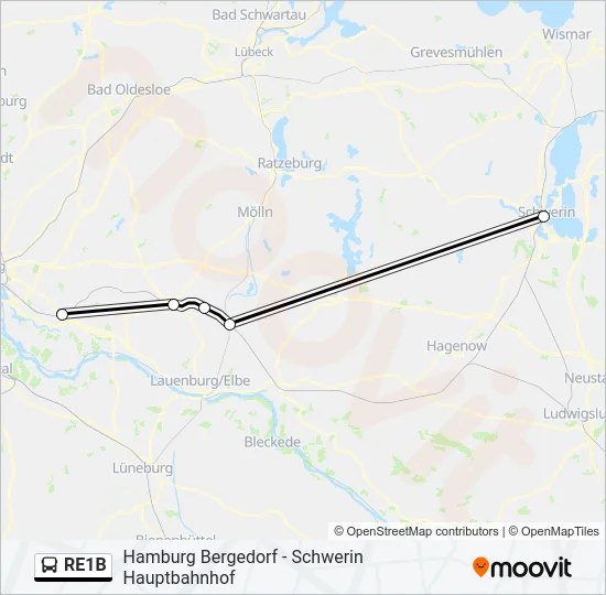 RE1B Bus Line Map