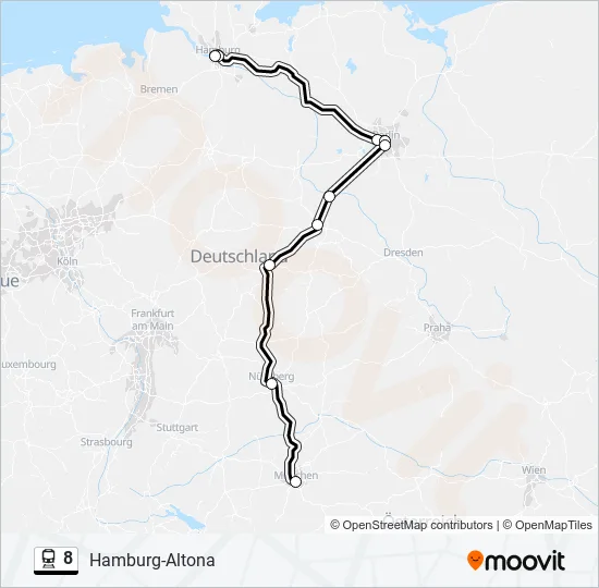 8 Train Line Map