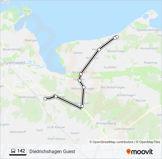 142 Bus Line Map