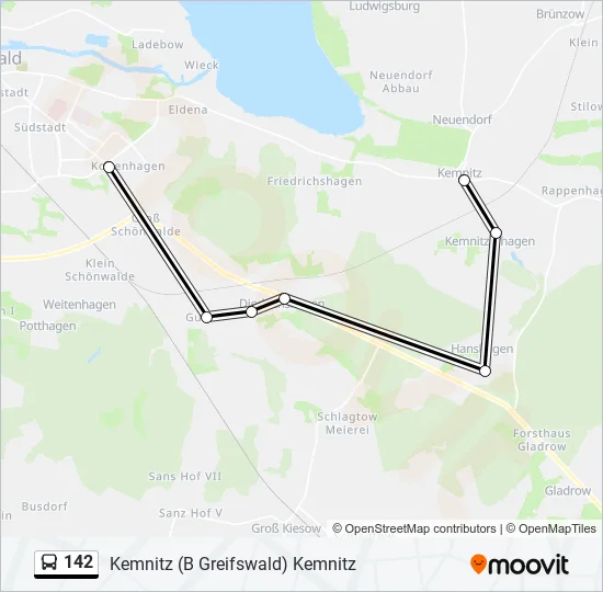 142 Bus Line Map